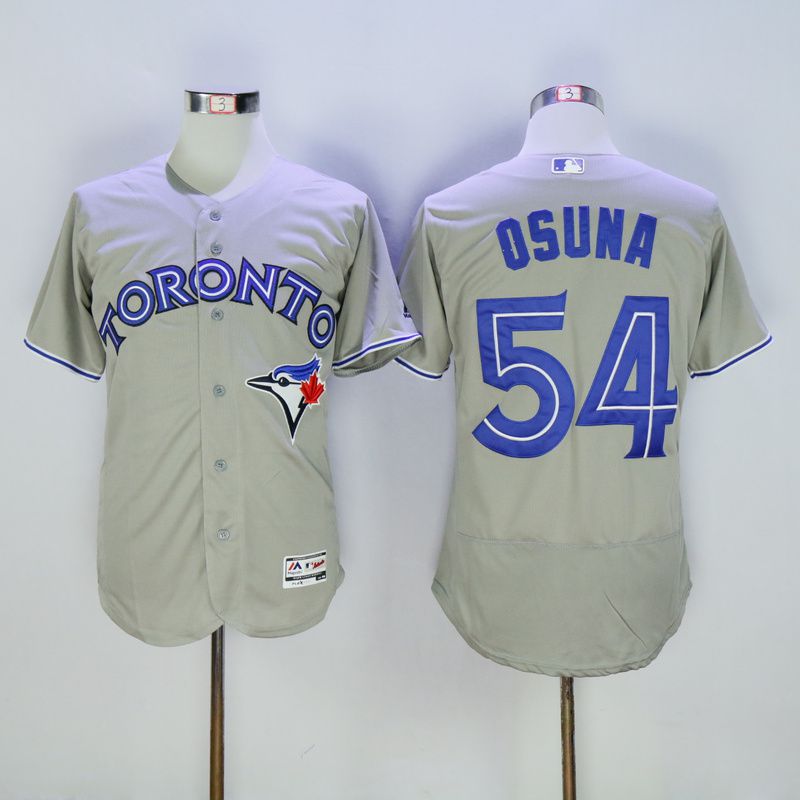 Men Toronto Blue Jays #54 Osuna Grey MLB Jerseys->toronto blue jays->MLB Jersey